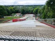 Upper section of the short black slope