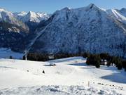 Start of the slopes at the Jöchelspitzbahn mountain station