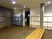 Changing rooms in the Ice Mountain ski hall