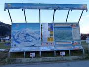 Modern information board with status display at Venet