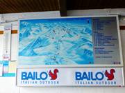 Slope map at the valley station of the cable car Passo Stelvio - Trincerone