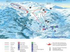 Trail map Sauda Skisenter