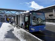 Ski bus at the Surlej valley station