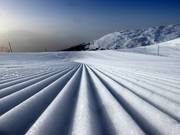 Perfectly groomed slope in Laax