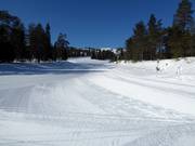 Wide and easy slope in the Ruka ski resort