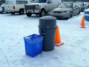 Waste bins are available