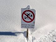 Skiing in the forest areas is forbidden