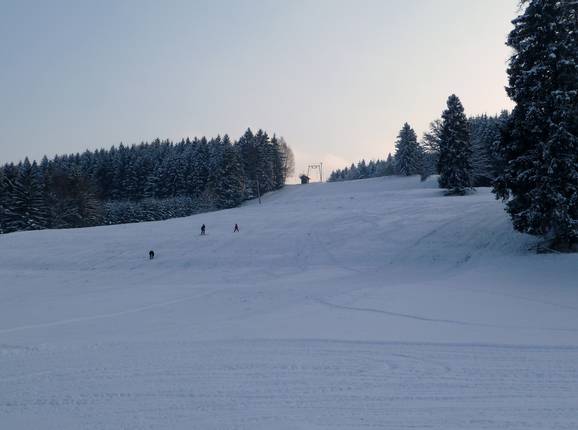 The ski slope at the Leitenlift