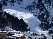 View of the easy slope at the Ochsenkopflift