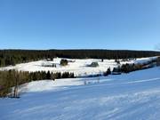 View from Zahrádky over the Pec pod Sněžkou ski area