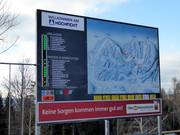 Slope map with up-to-date information at the Schwarzenberg valley station