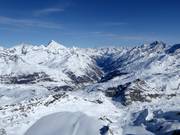 View over Zermatt from the Klein Matterhorn
