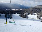 View over the Fairmont Hot Springs ski area