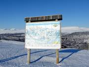 Slope map in the Ramundberget ski area