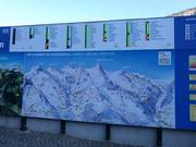 Detailed information board with up-to-date operating status information