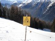 Barrier in the ski area