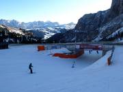 Descent from Grödner Joch to Alta Badia