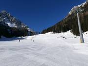 Easy and wide slope Valbonetta in the Ces area