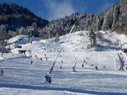 Snowmaking with lances in Wegscheid