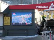 Digital information board at the valley station