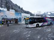 Free ski bus at the Titlis valley station