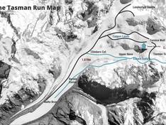 Trail map Tasman Glacier