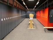 Well-maintained ski depot at the valley station