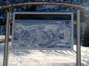 Slope map in the ski resort