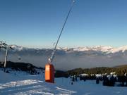 Snowmaking with lances in the ski area