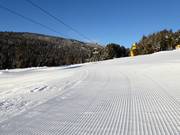 Perfectly groomed slope in the Mönichkirchen/Mariensee ski resort