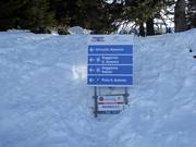 Slope signage in the Paganella ski area