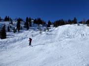 Ungroomed terrain at the Giro d'Italia chairlift