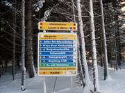 Signage in the ski area