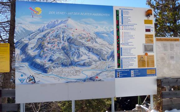 Tirol West: orientation within ski resorts – Orientation Venet – Landeck/Zams/Fliess