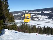High-performance snow cannon in Kvitfjell