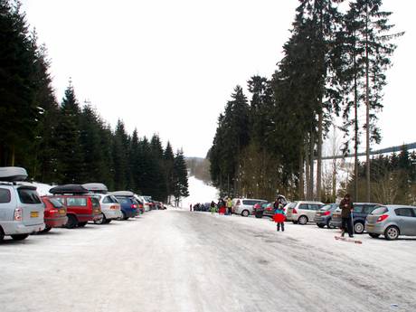 Rothaar Mountains (Rothaargebirge): access to ski resorts and parking at ski resorts – Access, Parking Hunau – Bödefeld