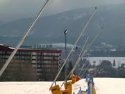 Snowmaking with lances in the lower section