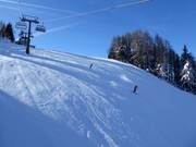 Black slope at the Almbahn on the Maiskogel