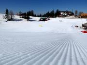 Perfect slope preparation in the ski resort of Krvavec