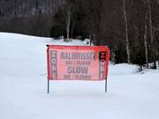 Special slope for slow skiing
