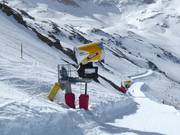 High-performance snow cannon in the Sierra Nevada ski resort