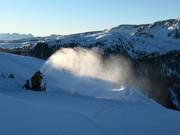 Snow-making in action