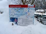 The cross-country trail map in the Thiersee-Mitterland ski area