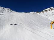 Groomed slope at Giggijoch