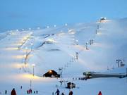Night skiing in the Bláfjöll ski area