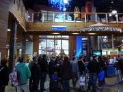 The ticket desk in the ski hall