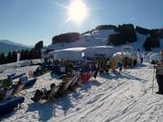 A break at the igloo village in Brixen im Thale