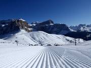 First-class slope grooming at Passo Sella