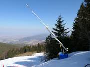 Snowmaking in Vitosha on the slope Laleto 1