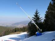 Artificial snow production in Vitosha on the Laleto 1 slope
